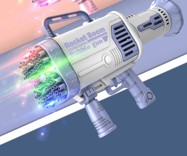 69-Hole Light-Up Bubble Gun
