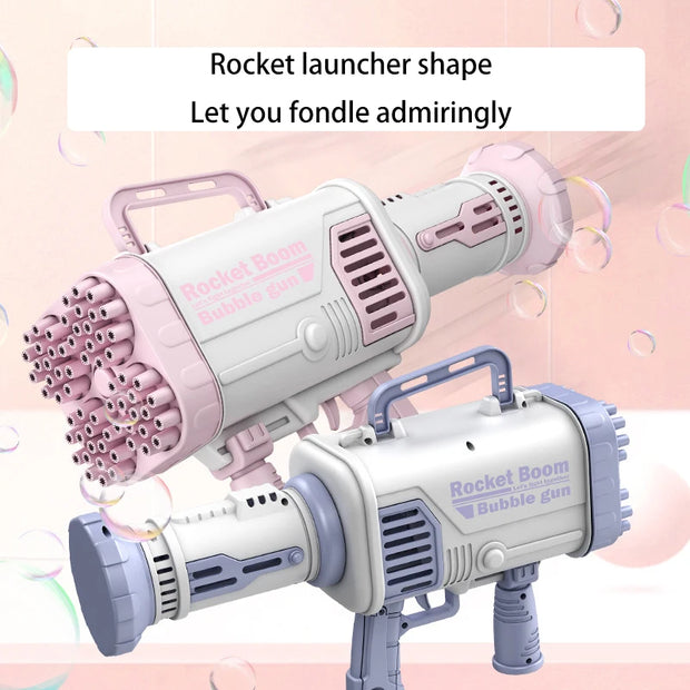 69-Hole Light-Up Bubble Gun