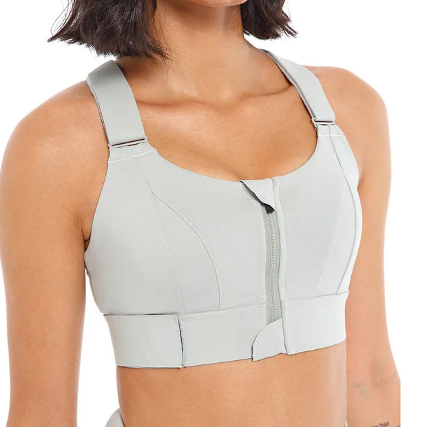 Women’s Front Zipper Sports Bra