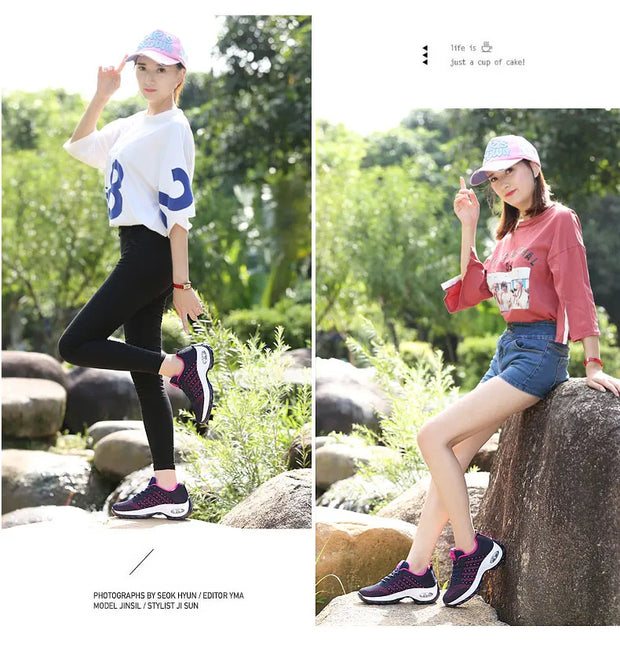 Women’s Breathable Platform Walking Shoes