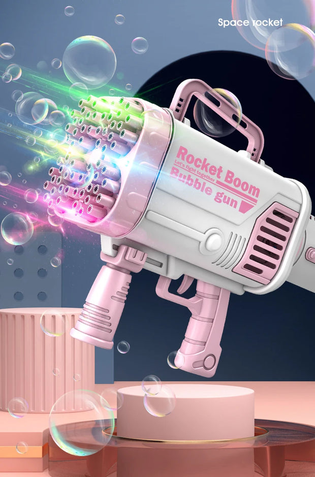69-Hole Light-Up Bubble Gun