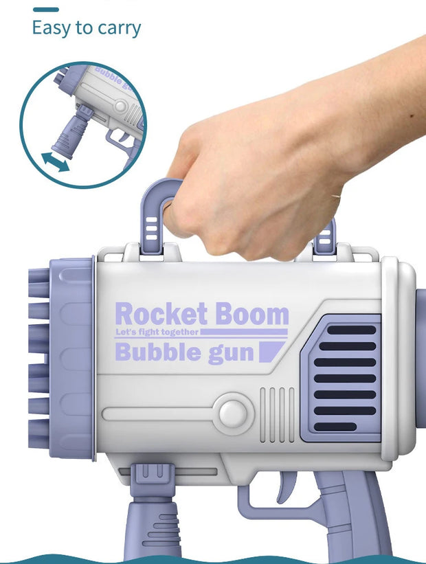 69-Hole Light-Up Bubble Gun