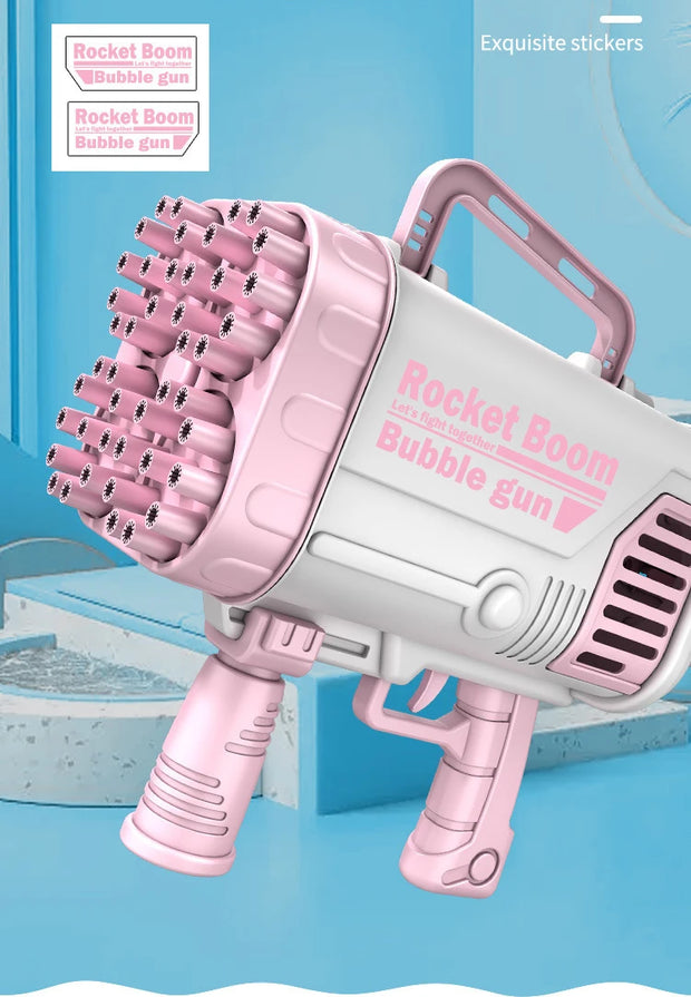 69-Hole Light-Up Bubble Gun