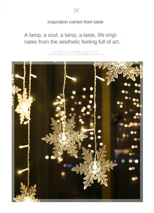 3.2M LED Snowflake String Lights