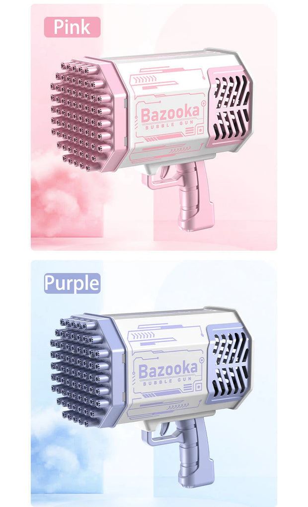 69-Hole Light-Up Bubble Gun