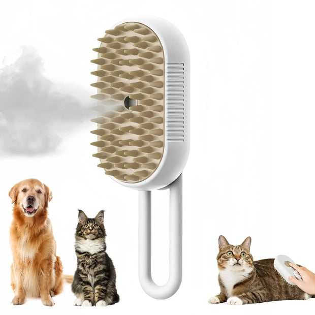 3-in-1 Steam Spray Pet Brush