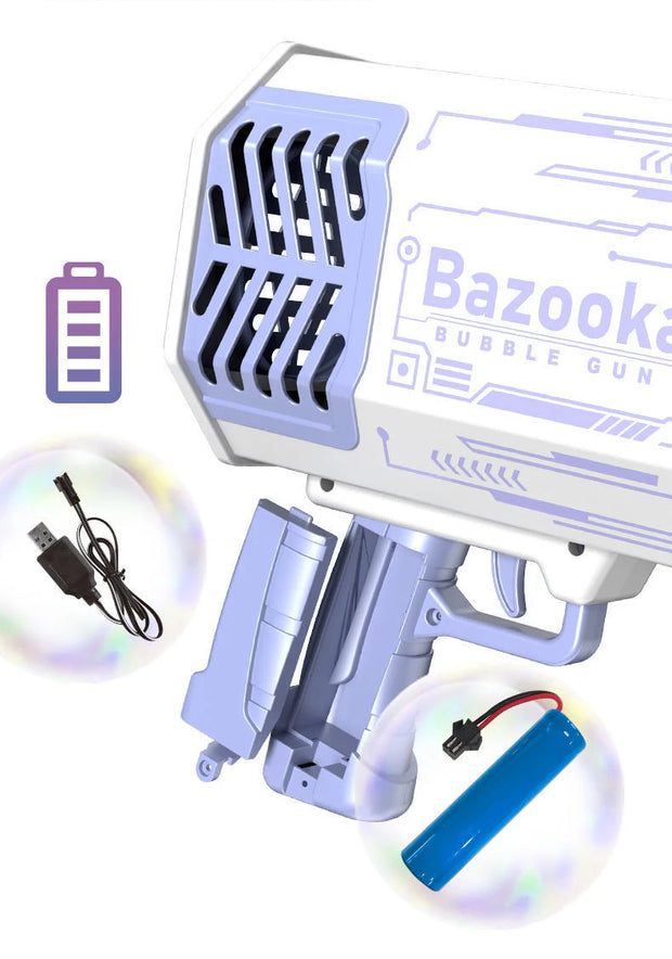 69-Hole Light-Up Bubble Gun