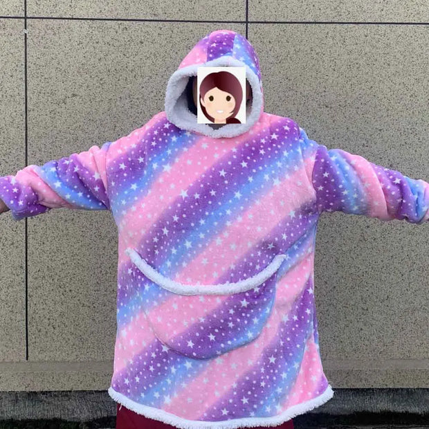 Cartoon Oversized Hoodie Blanket