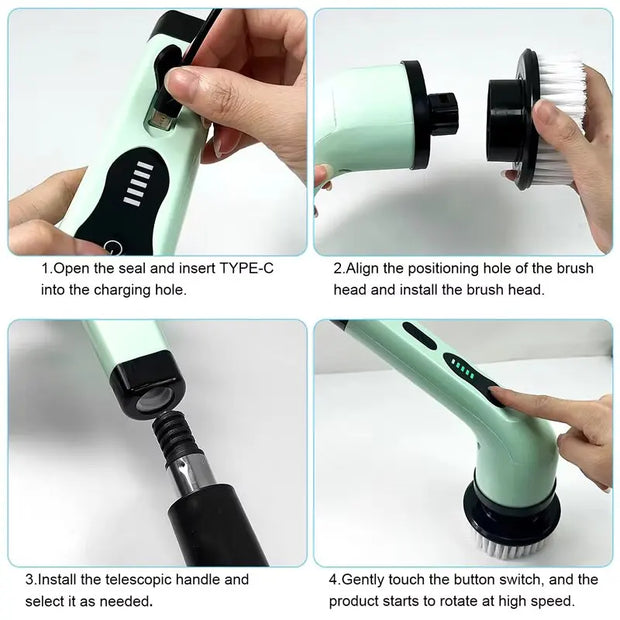 9-in-1 Wireless Electric Cleaning Brush