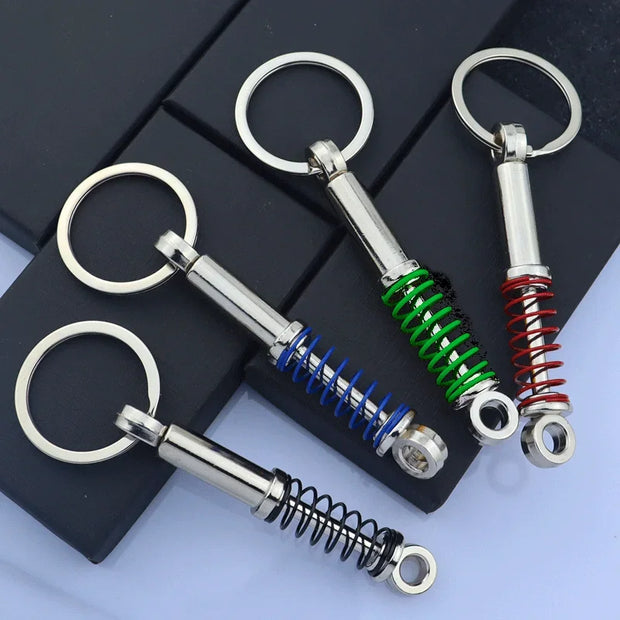 Creative Metal Car Keychain – Turbo, Gearbox & Brake Disc Pendant Gift