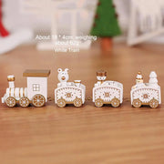 Wooden Christmas Train Decor