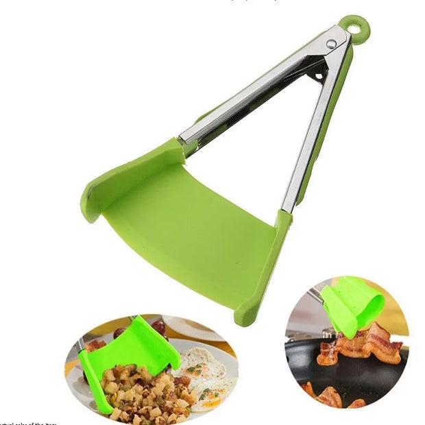 2-in-1 Silicone Kitchen Tongs