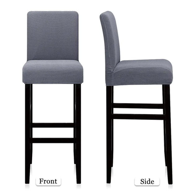 Solid Color Short Back Chair Cover