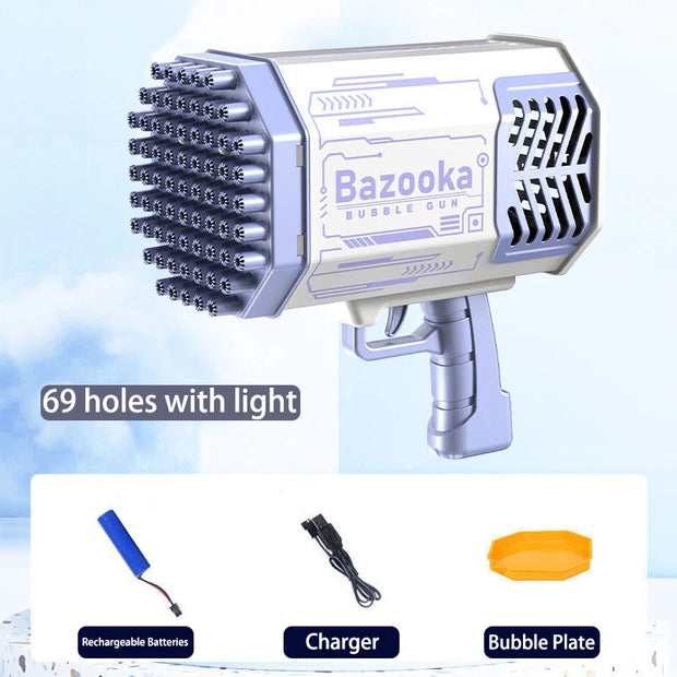 69-Hole Light-Up Bubble Gun