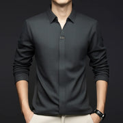 Solid Color V-Neck Shirt