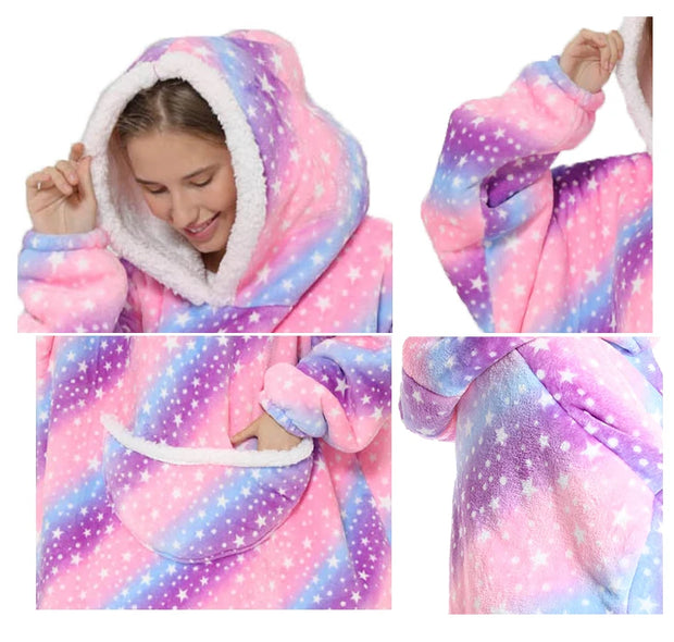 Cartoon Oversized Hoodie Blanket