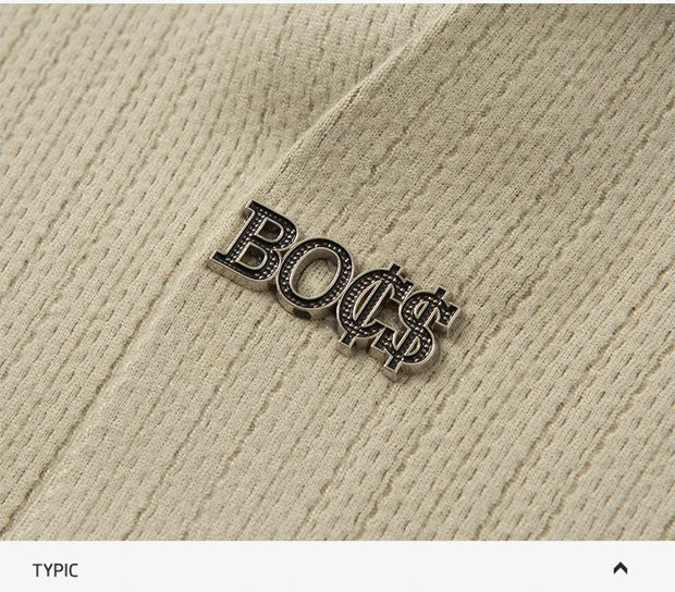 Solid Color V-Neck Shirt