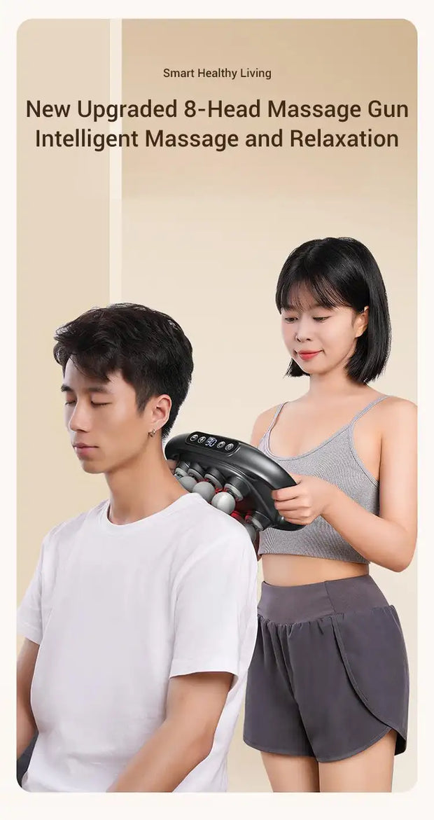 8-Head Deep Tissue Massage Gun