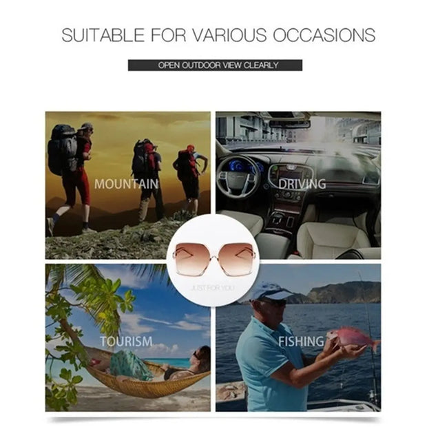 Oversized Retro Square Sunglasses