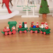Wooden Christmas Train Decor
