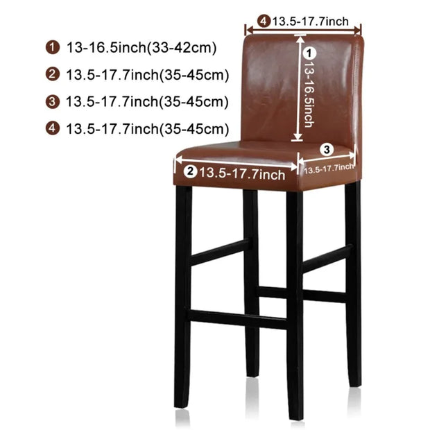 Solid Color Short Back Chair Cover