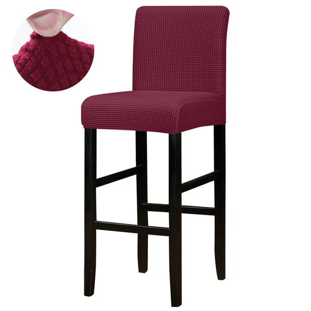 Solid Color Short Back Chair Cover