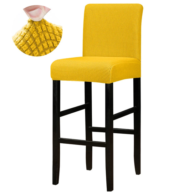 Solid Color Short Back Chair Cover