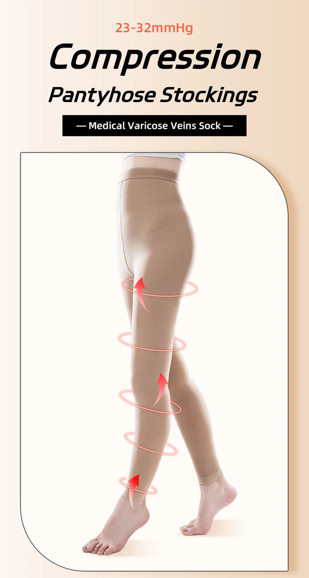 Footless Medical Compression Pantyhose