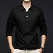 Solid Color V-Neck Shirt