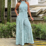 Sleeveless Halter Neck Jumpsuit