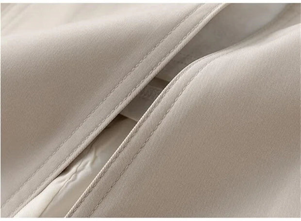 Spring Autumn Solid Trench Coat