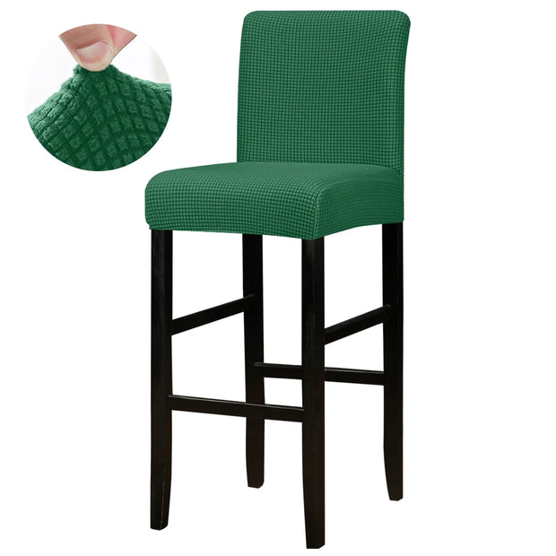 Solid Color Short Back Chair Cover