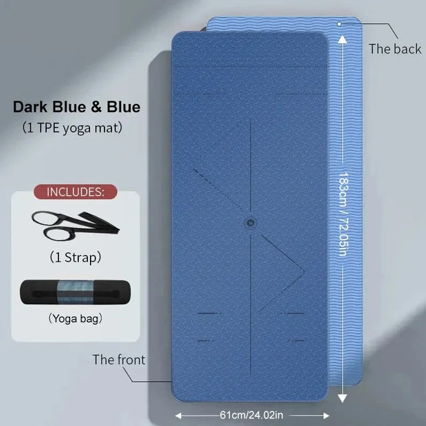 Anti-Tear Yoga Mat with Carrying Strap & Bag