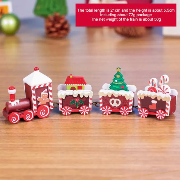 Wooden Christmas Train Decor