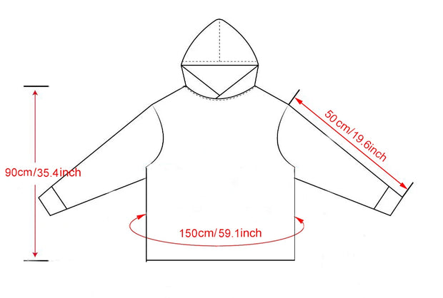 Cartoon Oversized Hoodie Blanket