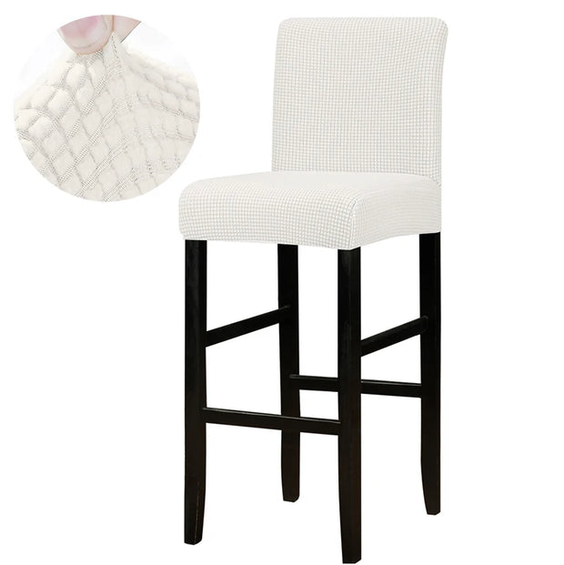 Solid Color Short Back Chair Cover