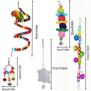 7pcs Parrot Toy Set with Swing & Ladder