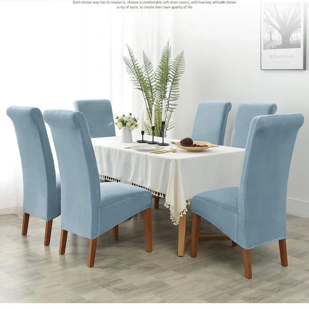 Adjustable Velvet Chair Seat Cover