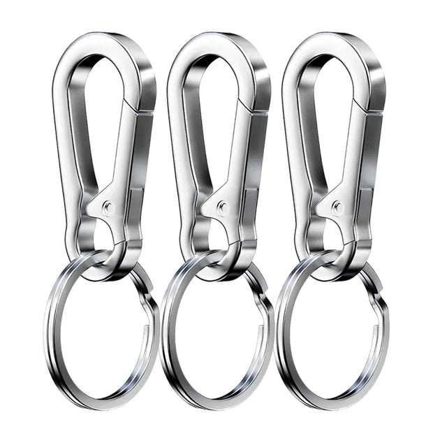 5PCS Metal Gourd Buckle Keychain – Durable Carabiner Hooks for Keys & Gear