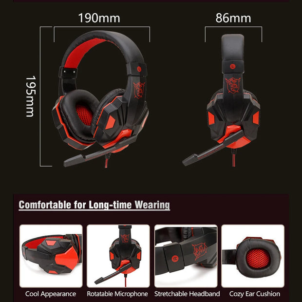 Wired Gaming Headphones with Mic
