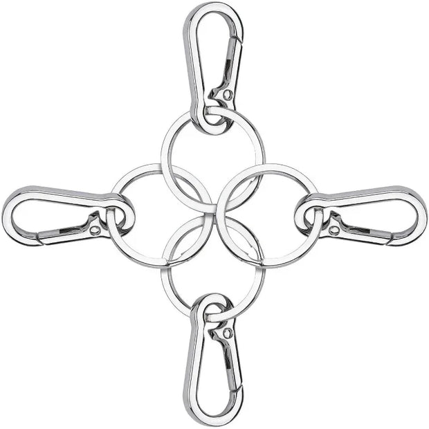 5PCS Metal Gourd Buckle Keychain – Durable Carabiner Hooks for Keys & Gear