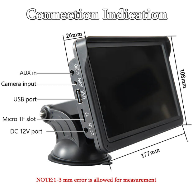7-inch Car Multimedia Player – Wireless Touch Screen