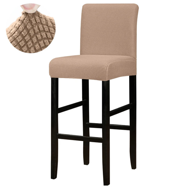Solid Color Short Back Chair Cover