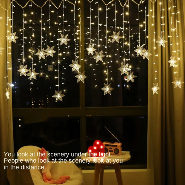3.2M LED Snowflake String Lights