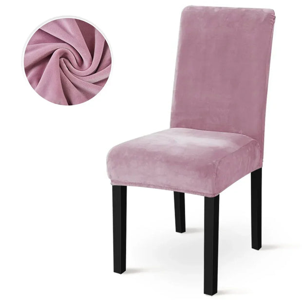 Winter Velvet Dining Chair Cover