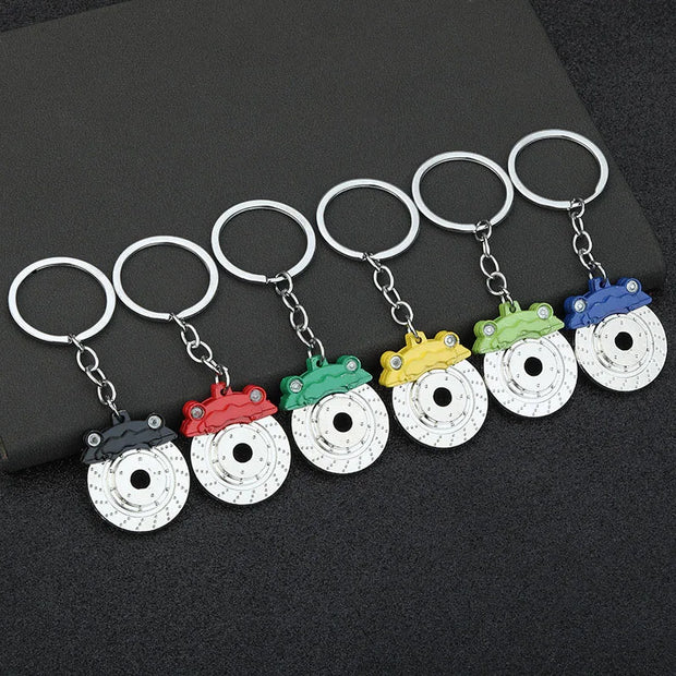 Creative Metal Car Keychain – Turbo, Gearbox & Brake Disc Pendant Gift