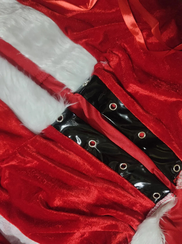 Women's Velvet Santa Claus Costume