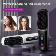 Wireless Ceramic Hair Straightening Brush