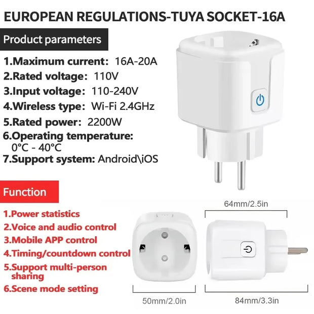 WiFi Smart Plug Socket EU