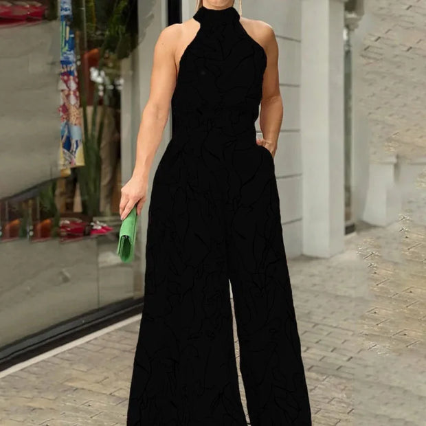 Sleeveless Halter Neck Jumpsuit